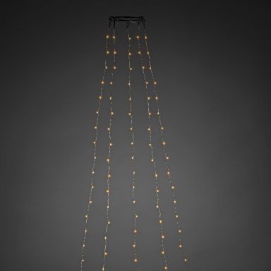 Konstsmide 6377-890 Juletreslynge sølvfarget kabel, gult lys
