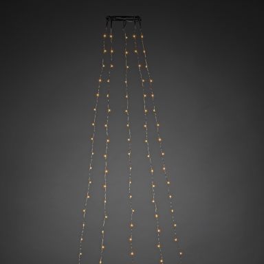Konstsmide 6378-890 Julgransslinga silverfärgad kabel, amber LED