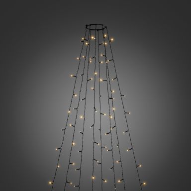 Konstsmide 6522-870 Juletræsslynge bærnstensfarvet, LED, app, sort kabel