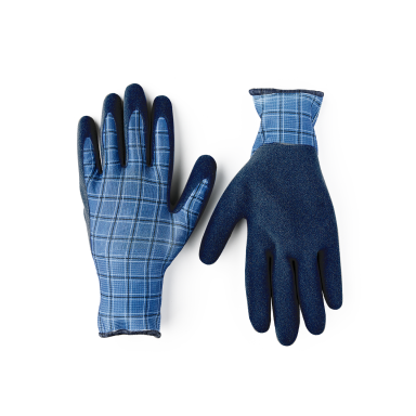 Hestra Pro Verde Check Puutarhakäsineet sininen/harmaa