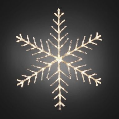 Konstsmide 4410-103 Lykta snöflinga, 100 cm, varmvit LED
