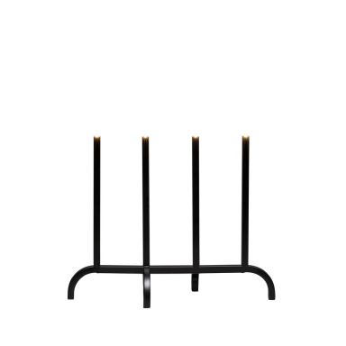 Konstsmide 3999-711TR Adventsljusstake 4 ljus, metall, svart