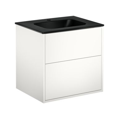 Gustavsberg Artic GB71ACVU60TM38 Allaskaappi valkoinen/mattamusta, 60 cm, 2 vetolaatikkoa