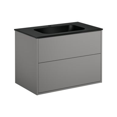 Gustavsberg Artic GB71ACVU80TL38 Kommodpaket askgrå/mattsvart, 80 cm