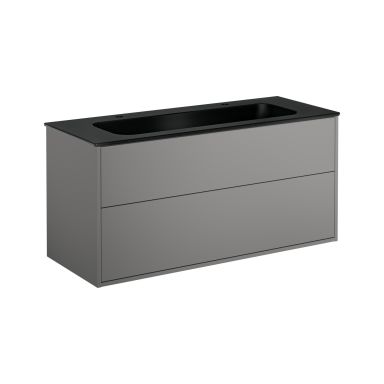 Gustavsberg Artic GB71ACVU12TL38 Kommodpaket askgrå/mattsvart, 120 cm, 2 blandarhål