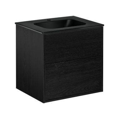 Gustavsberg Artic GB71ACVU60TK38 Allaskaappi musta saarniviilu/mattamusta, 60 cm, 2 vetolaatikkoa