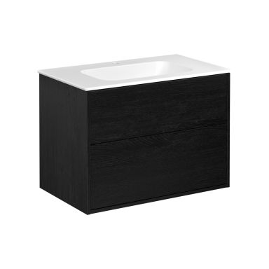 Gustavsberg Artic GB71ACVU80TKSW Kommodpaket svart askfaner/mattvit, 80 cm