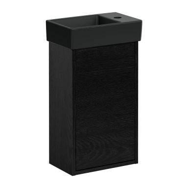 Gustavsberg Artic Small GB71ACVC34TK38L Kommodepakke sort askefiner/matsort, 36 cm, venstre