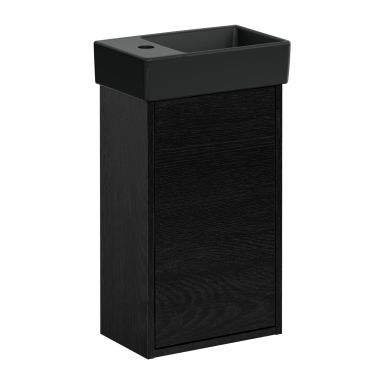 Gustavsberg Artic Small GB71ACVC34TK38R Kommodepakke sort askefiner/matsort, 36 cm, højre