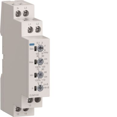 Hager EUM100 Fasefølgevakt 1-fase, 3-fase