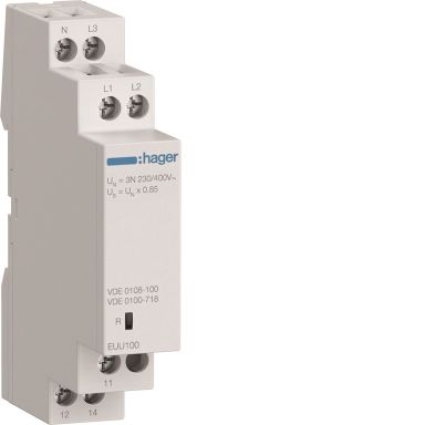 Hager EUU100 Underspenningsrele 1-fase, 3-fase