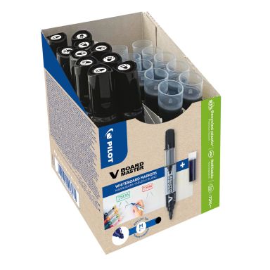 Pilot V-Board Master Whiteboardmarkør med genopfyldning, 10-pak