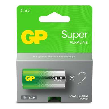 GP Batteries Super Alkaline 14A/LR14 Alkaliparisto C, 2 kpl