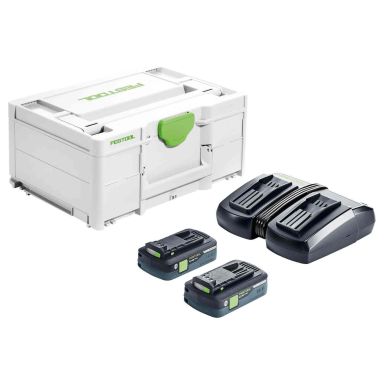 Festool SYS 18V 2x4,0/TCL 6 DUO Ladepakke 2 x 4,0 Ah, 18 V