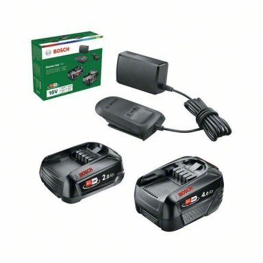 Bosch DIY 1600A027U9 Akku- ja laturipaketti 2 x 18 V -akkua (2,0 Ah + 4,0 Ah) ja AL 18V-20 -latauslaite