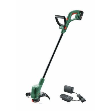 Bosch DIY 06008C1A03 Akkutrimmeri sisältää akun ja laturin