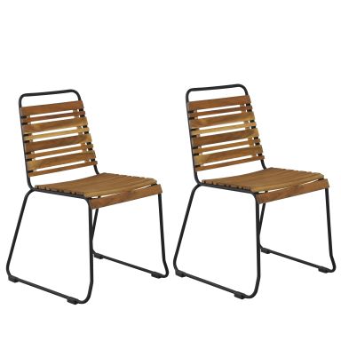 Venture Home Bois 9587-068 Matstol 2-pack, svart/natur