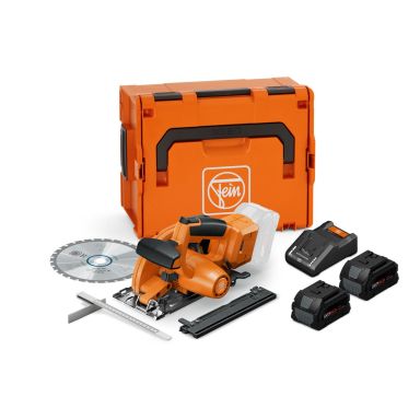 Fein 71360462000 Akkumetallipyörösaha akkujen ja laturin kanssa