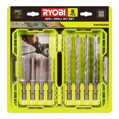 Ryobi RAK08SDS2 Borrsats SDS+, 8 delar