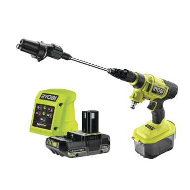 Ryobi ONE+ HP RY18PWX41A-125 Mellantryckstvätt med batteri och laddare