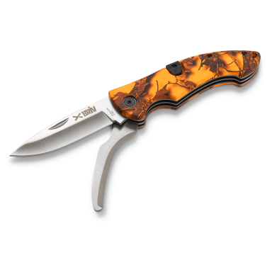 BRIV Belly Orange Camo Bukåbningsfoldkniv 200 mm