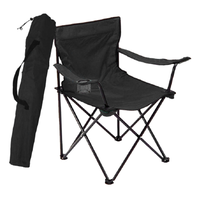 BRIV 71-480302 Campingstol svart, med väska