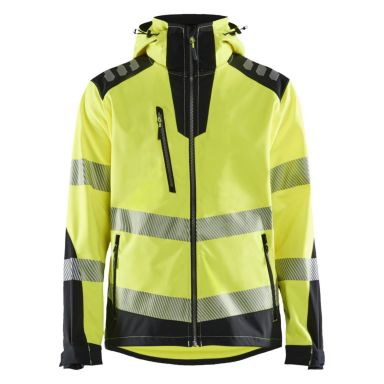 Blåkläder 449125133399S Softshelljakke Høj synlighed gul/sort