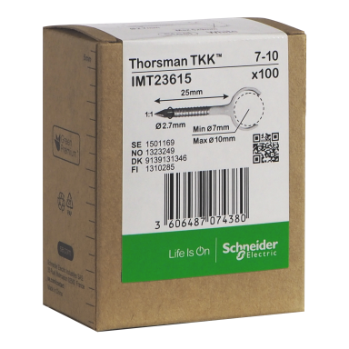 Schneider Electric IMT23615 Klammer skruv, 100-pack, rund kabel