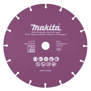Makita B-53718 diamantklinge 230x1,6x22,23 mm, stål