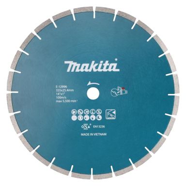 Makita E-12996 Timanttikatkaisulaikka 355x25,4 mm, betoni