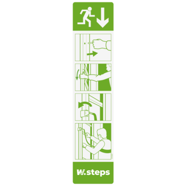 W.steps WURS IS-SE Instruktionsskilt
