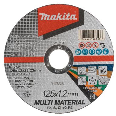 Makita E-10724 Kappeskive 125x22.23x1.2 mm