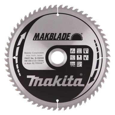 Makita B-09008 Savklinge Træ, 250x30x2,3 mm