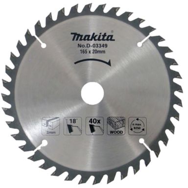 Makita D-03349 Sågklinga trä, 165x20x2,0 mm