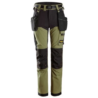 Snickers Workwear 7575-3104 Arbejdsbukser Khaki grøn/sort