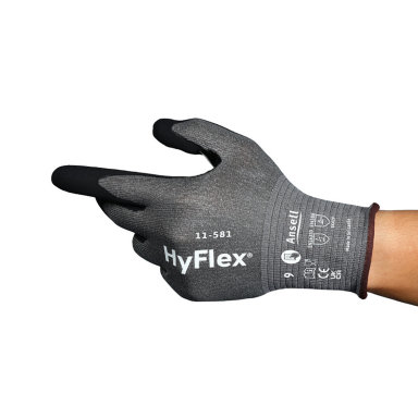 Ansell HyFlex 11-581 Handsken grå nitril