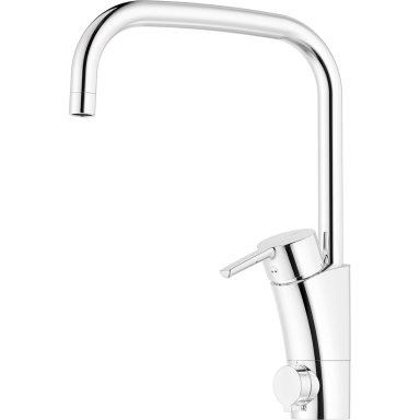 Mora MMIX II 332071 Keittiöhana astianpesukoneen sulkuventtiilillä, U-juoksuputki, 3/8", kromi