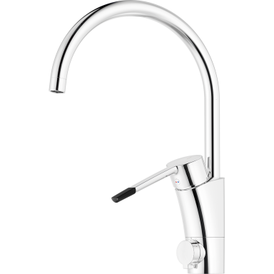 Mora MMIX II Care 332161 Köksblandare diskmaskinsavstängning, förlängd spak, krom