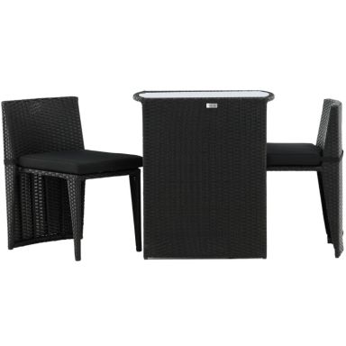 Venture Home Savanna 2037-001 Caféset bord, stolar, svart
