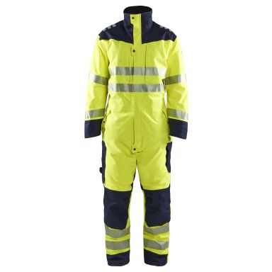 Blåkläder 631715343389XS Talvihaalari huomioväri, liekkisuoja, huomiokeltainen/laivastonsininen