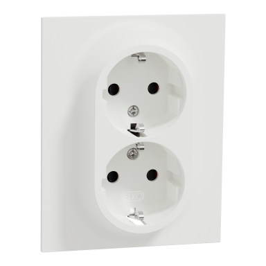 Elko EKO50073 Vegguttak 2-veis, jordet, hurtigtilkobling