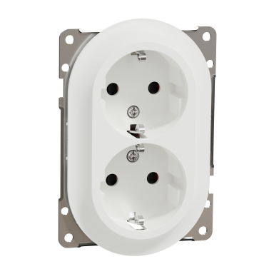 Elko EKO50081 Vegguttak 2-veis, lav innsats, med sentralplate