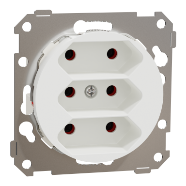Elko EKO50083 Vegguttak 3-veis, Euro, jordet, skruterminal