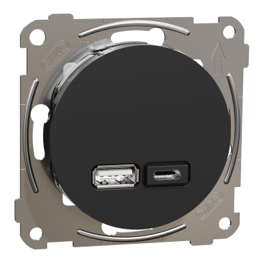 Elko EKO50090 USB-uttak type A+C 21 W, skrutilkobling