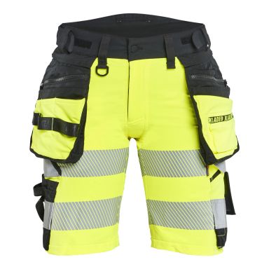 Blåkläder 702016483399C34 Shorts advarselsfarve, gul/sort
