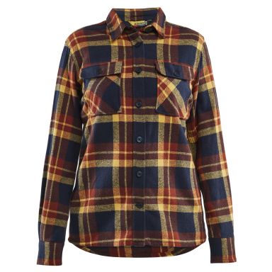 Blåkläder 321811685986XS Skjorte mørkerød/marineblå