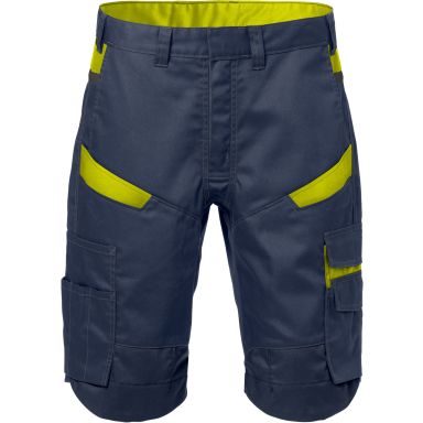 Fristads 2562 STFP Arbejdsshorts marineblå/gul