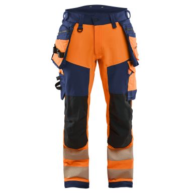 Blåkläder 112216485389C46 Työhousut huomiovärilliset, oranssi/mariininsininen