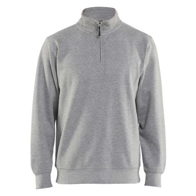 Blåkläder 336511579000XS Genser gråmelert, halfzip