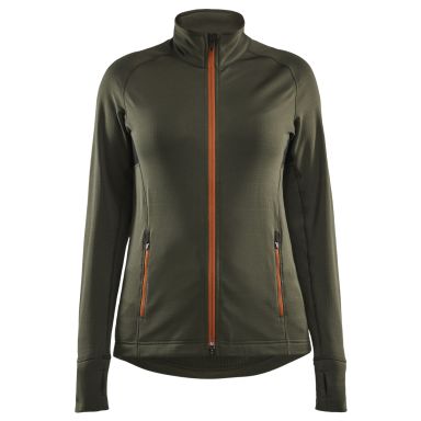 Blåkläder 474525394240S Fleecejakke skoggrønn/rust